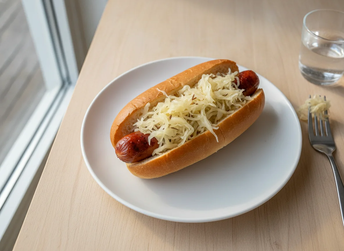 Hot Dog with Sauerkraut photo