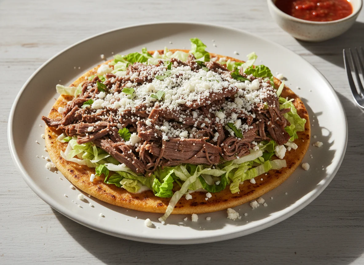 Huarache with Meat and Cheese photo