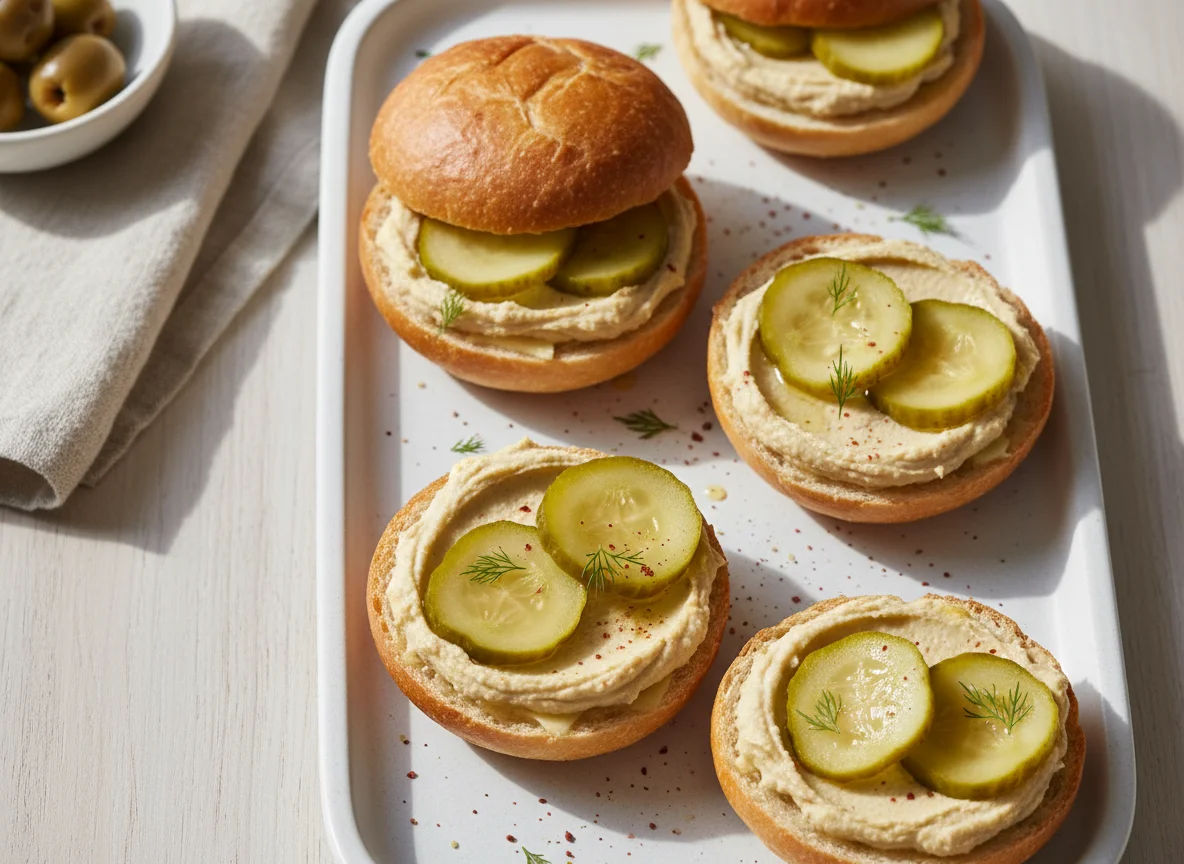 Hummus and Pickle Mini Rolls photo