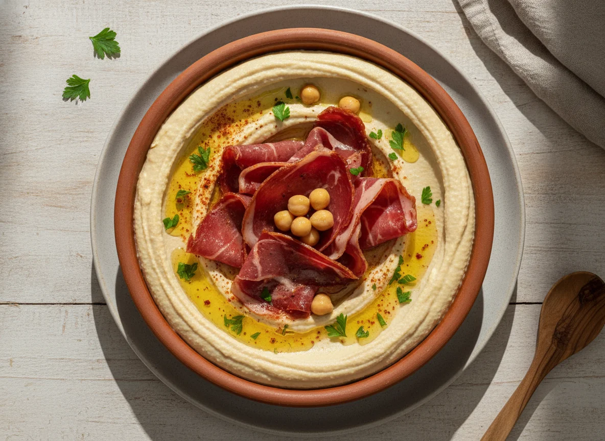 Hummus with Pastirma photo