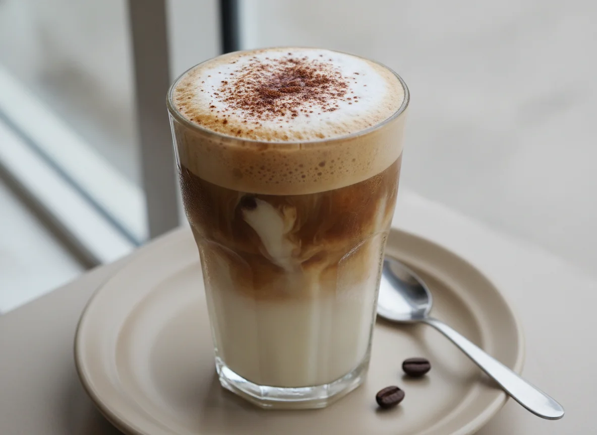 Iced Cappuccino with Milk Foam photo