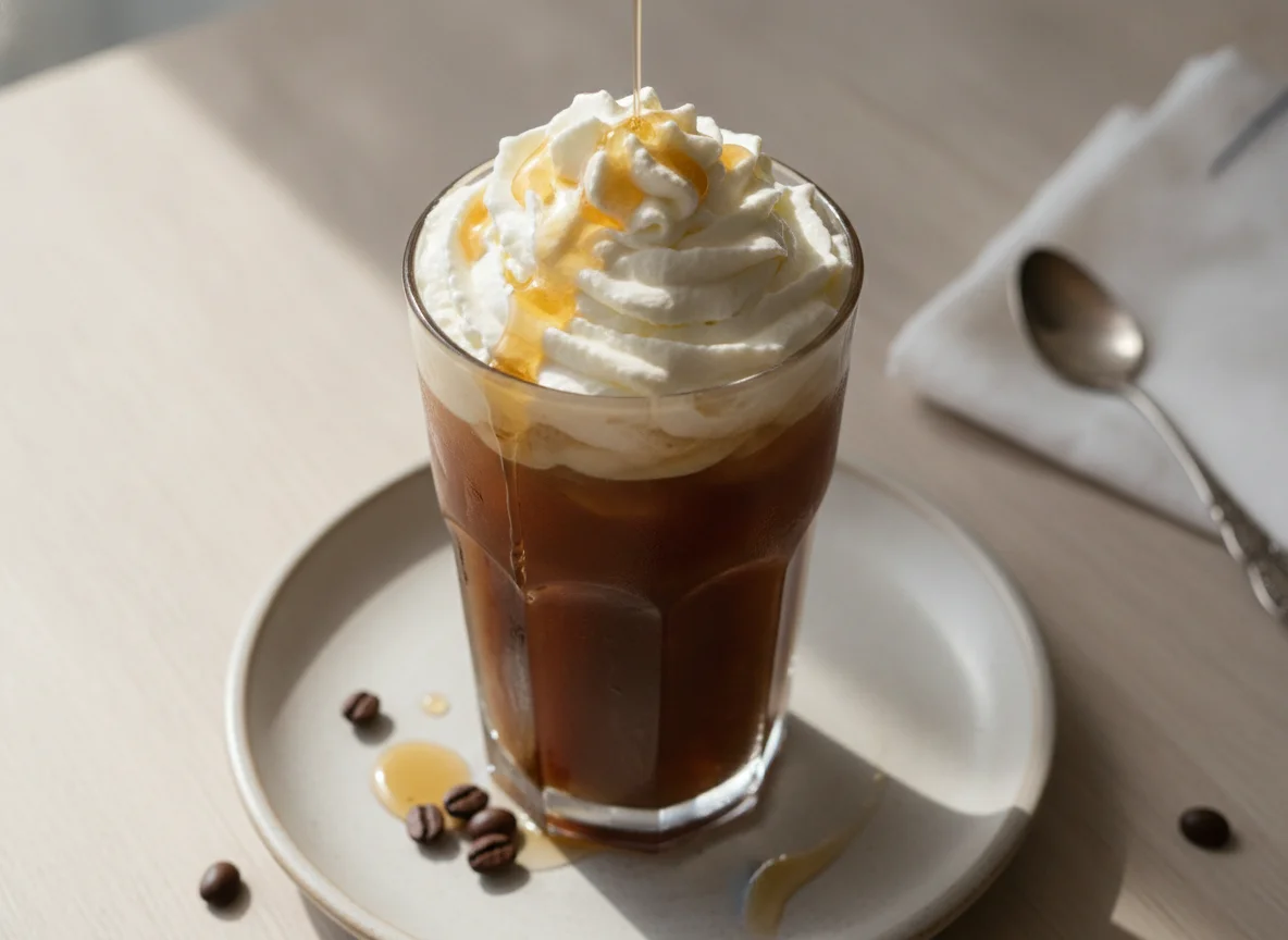 Iced Coffee with Whipped Cream photo