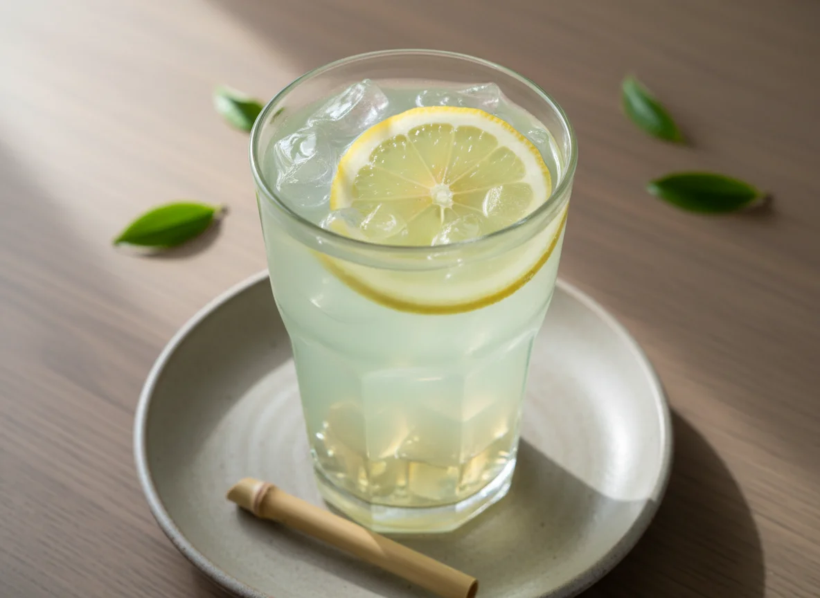 Iced Green Tea with Lemon and Jelly photo