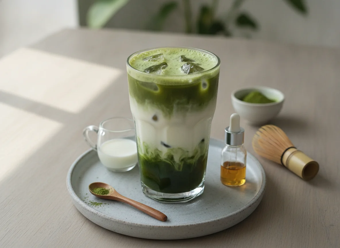 Iced Matcha Green Tea Latte photo