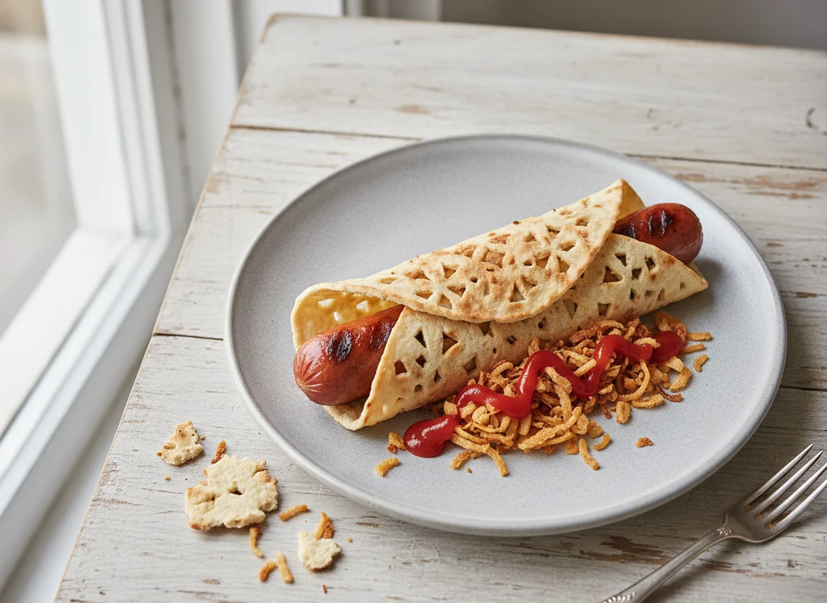 Icelandic Hot Dog in Flatbread photo