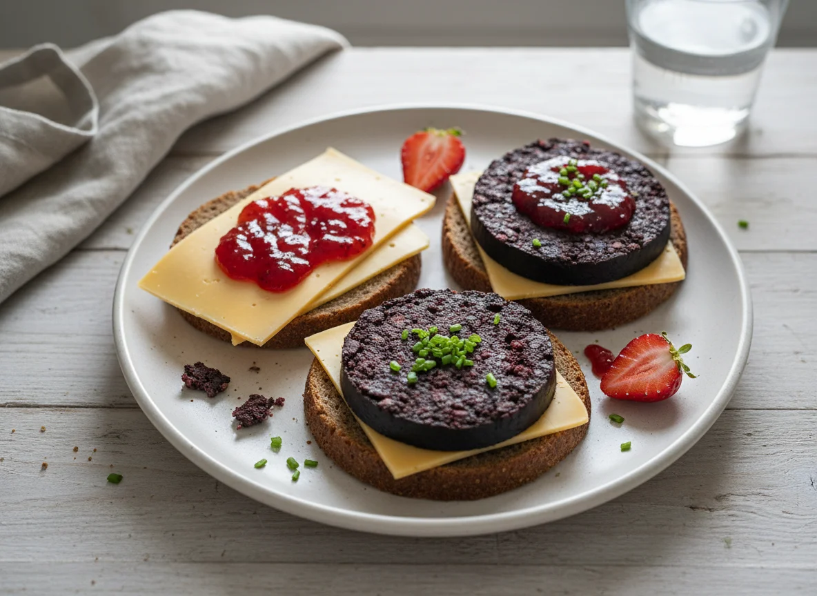 Icelandic Open-faced Sandwiches with Blood Pudding photo
