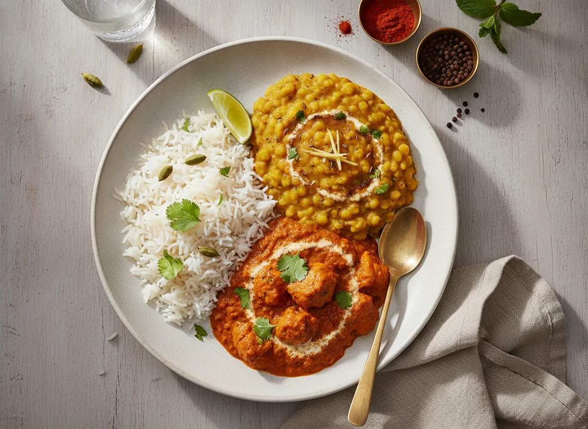 Indian Curry with Rice photo