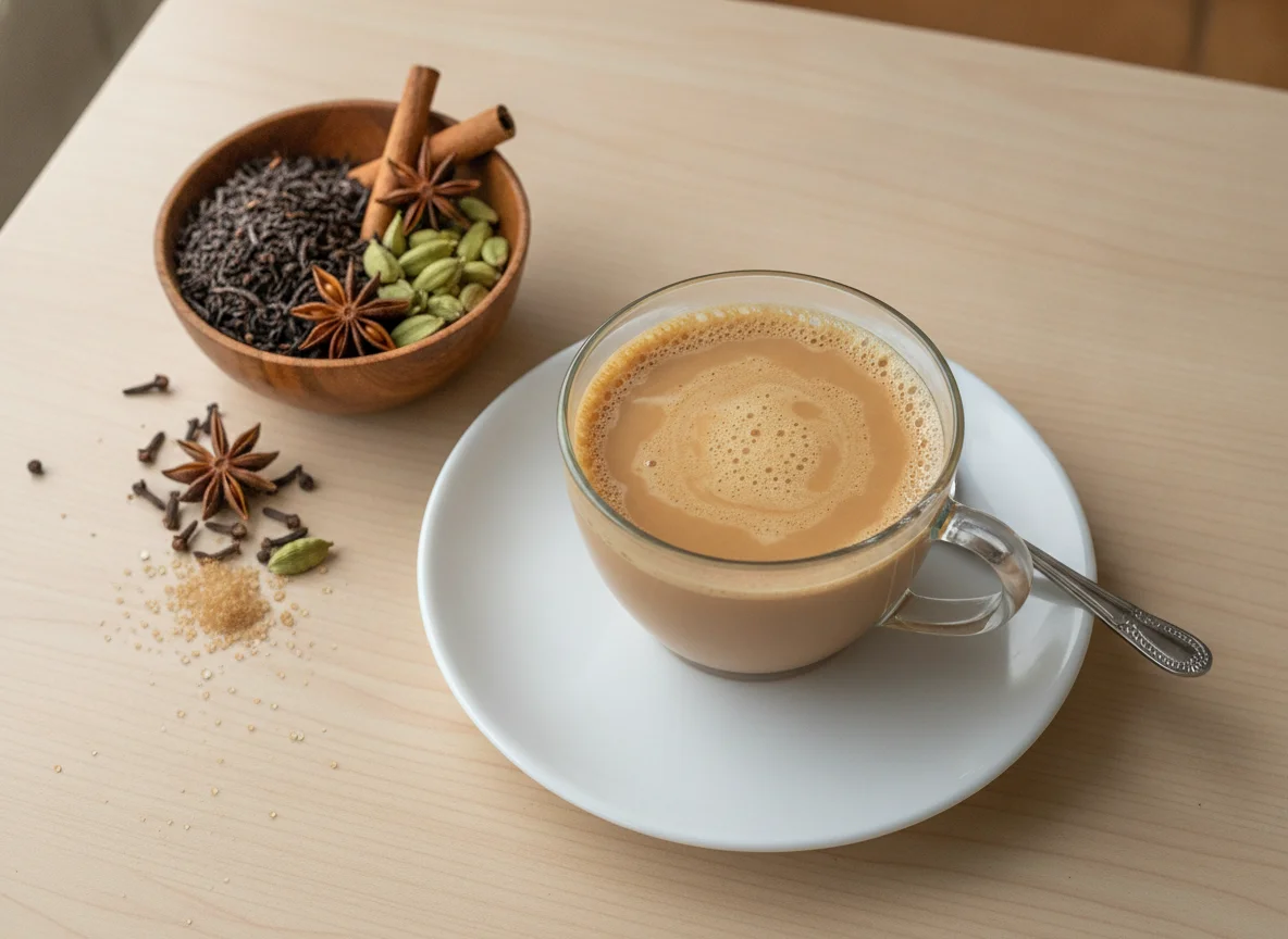 Indian Masala Chai with Milk photo