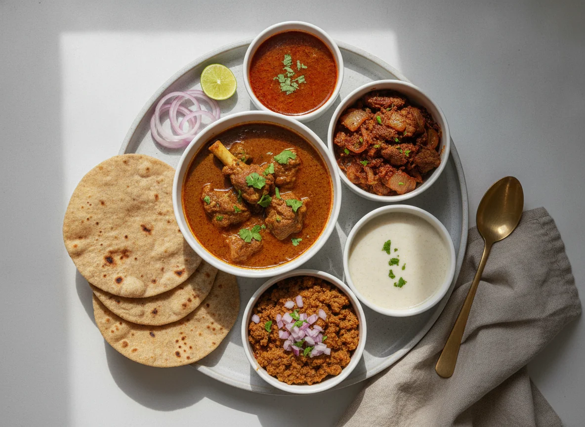 Indian Mutton Thali photo
