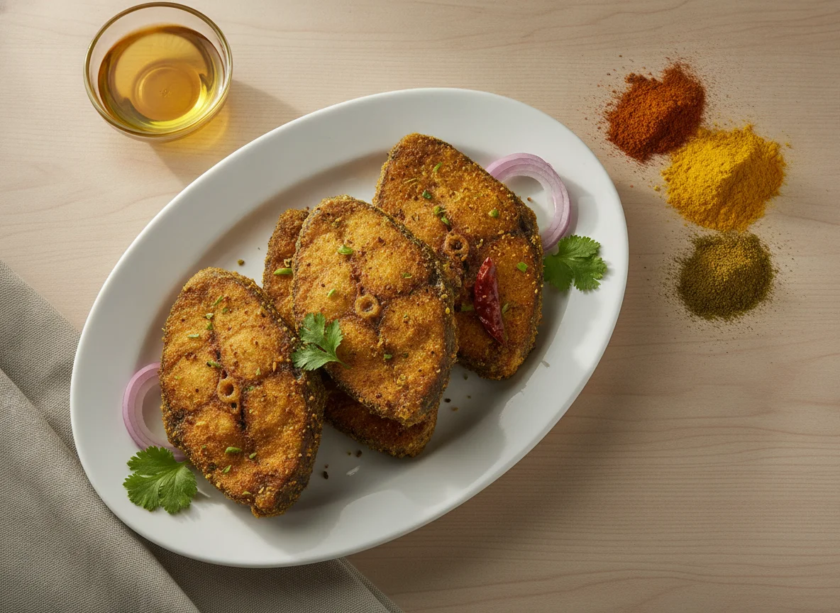Indian Style Fried Fish photo