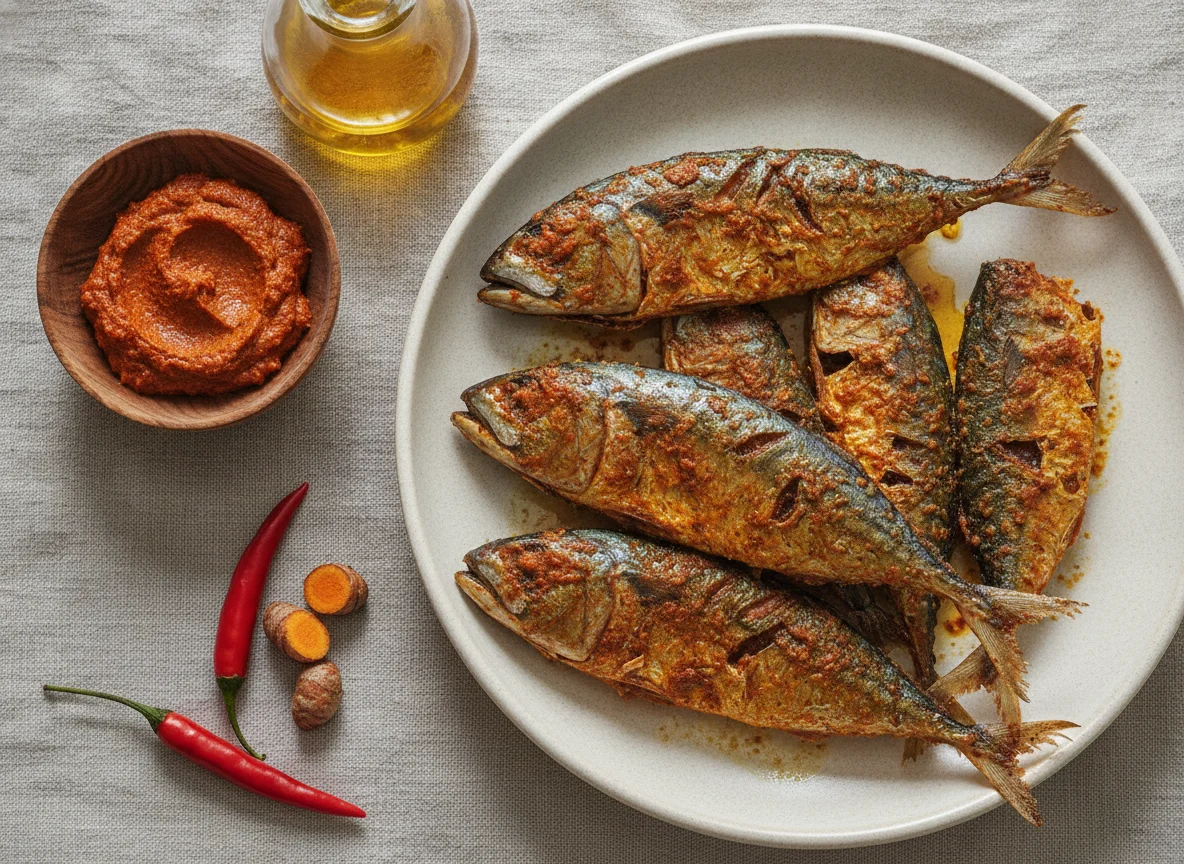 Indian Style Fried Mackerel photo