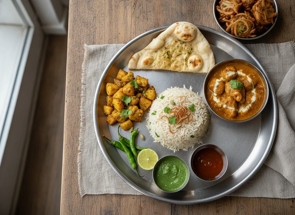 Indian Thali Style Meal photo