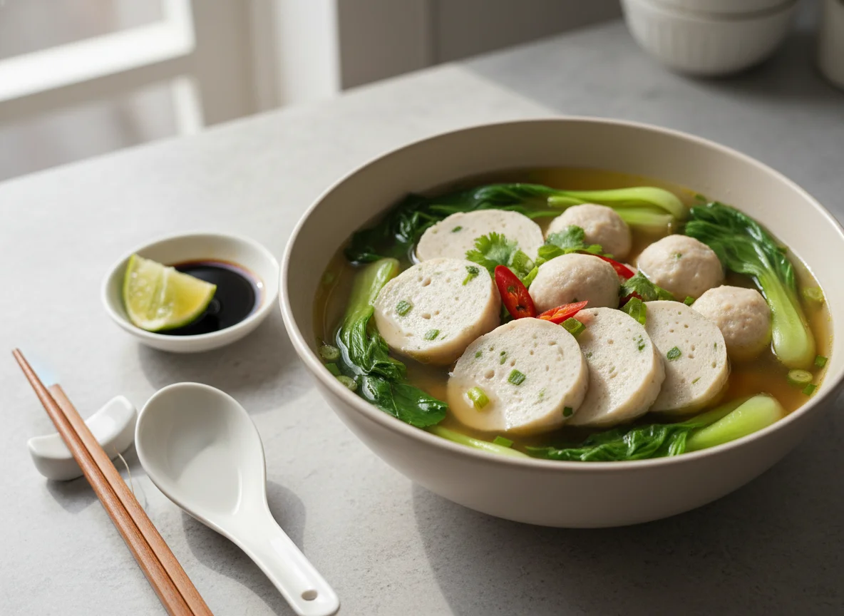 Indonesian Fish Cake Soup photo