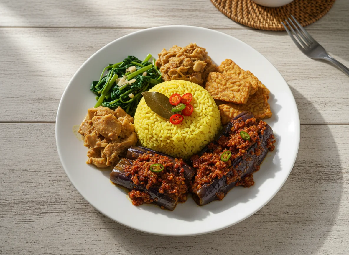 Indonesian Mixed Rice Meal photo