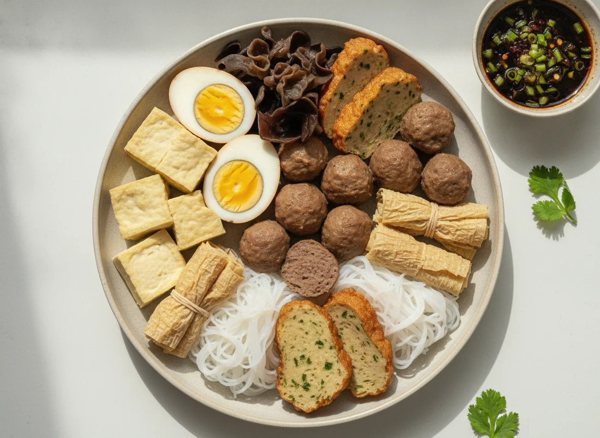 Indonesian Steamed Assorted Ingredients photo