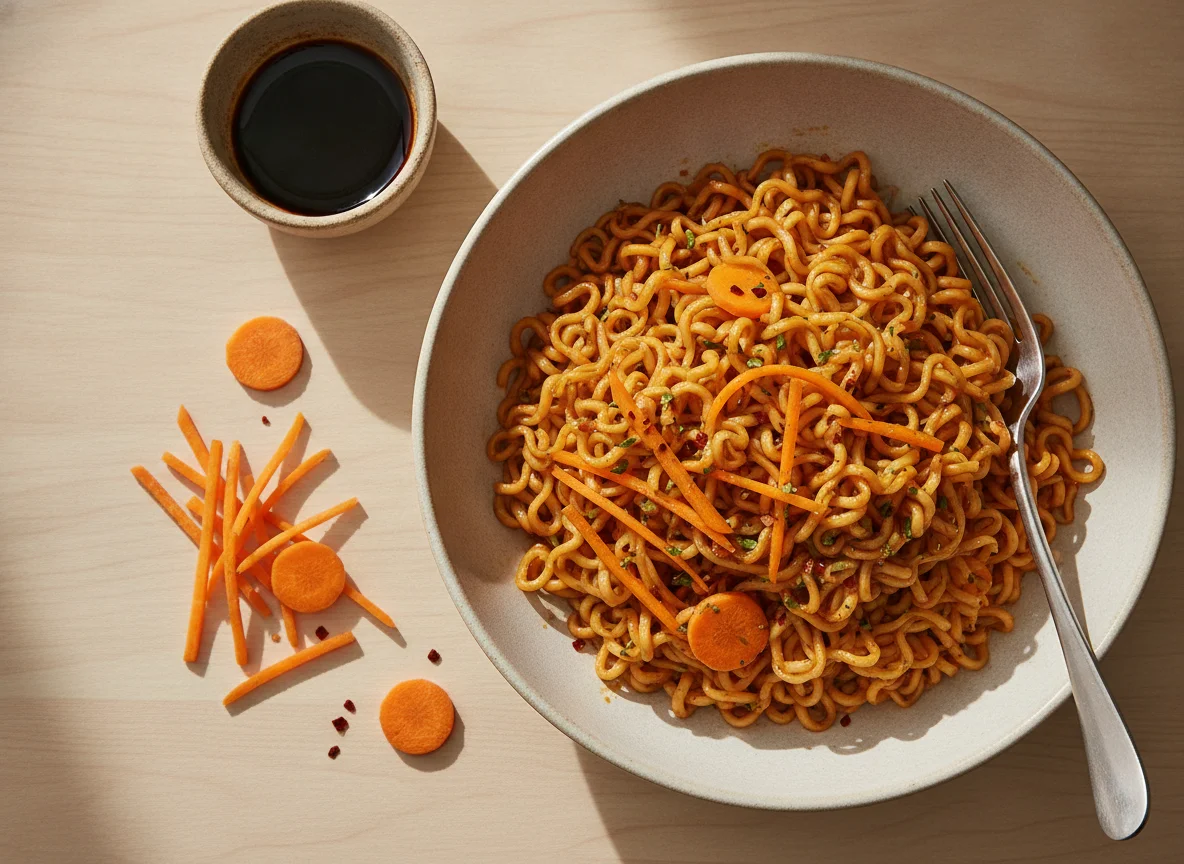 Instant Noodles with Carrots photo