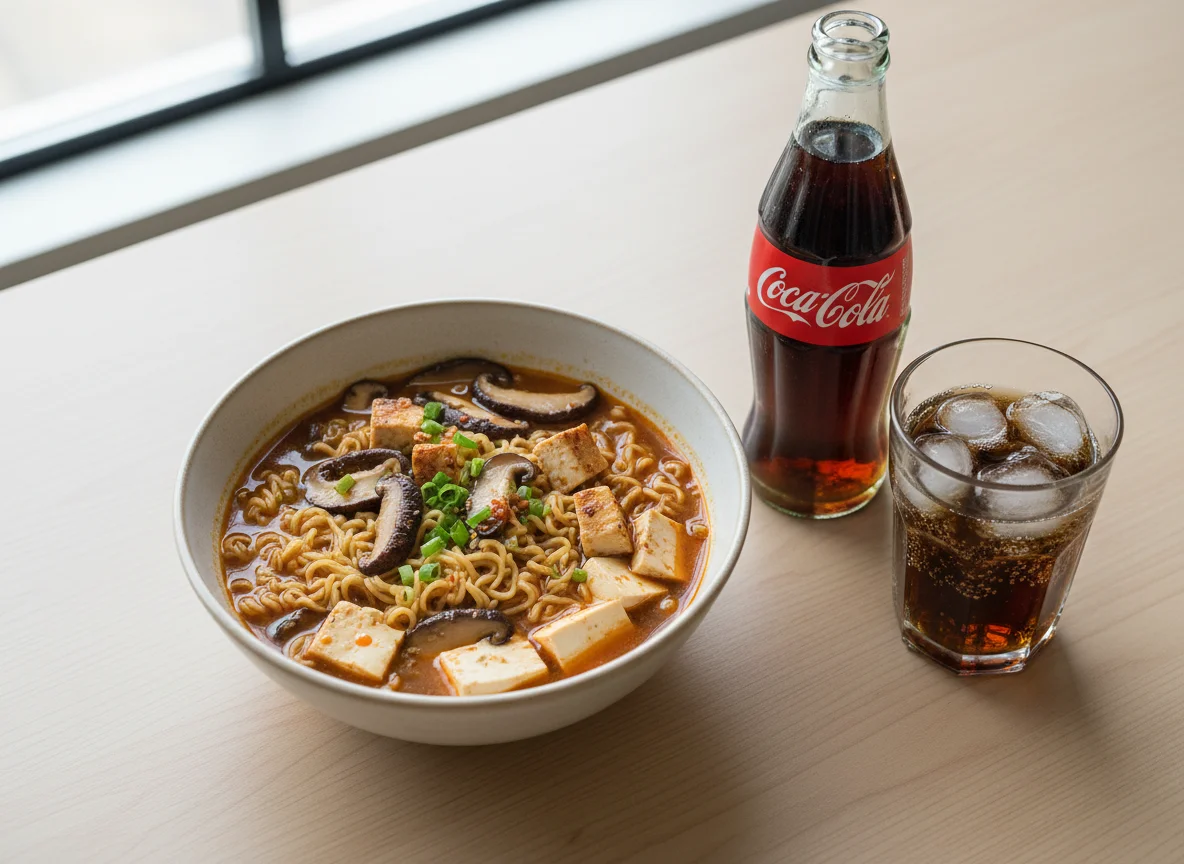 Instant Ramen with Coca-Cola photo