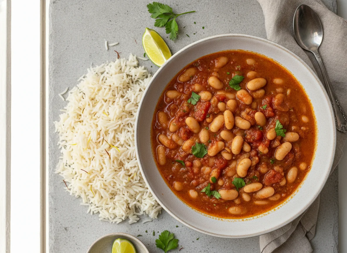 Iraqi Rice and White Bean Stew (Fasolia) photo