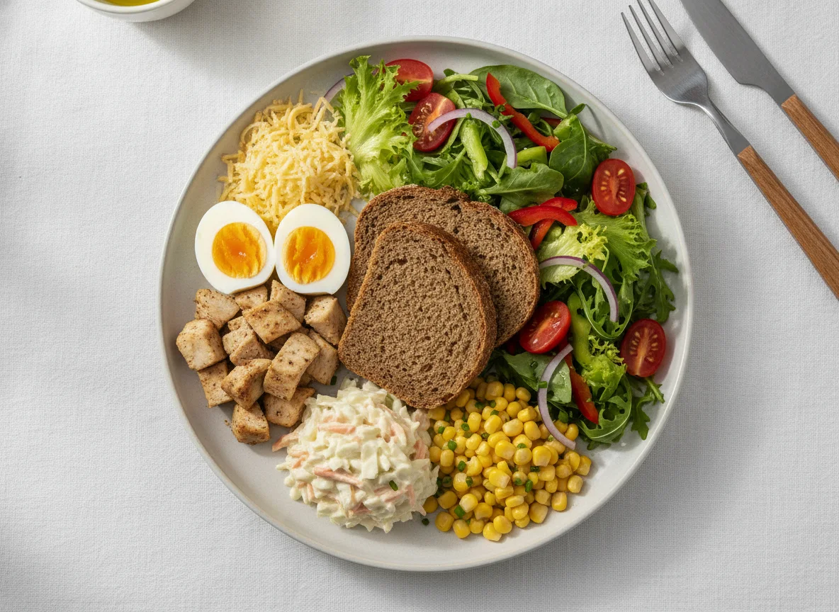Irish Salad Plate with Brown Soda Bread photo