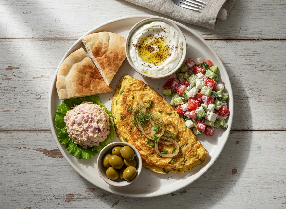 Israeli Breakfast Plate photo
