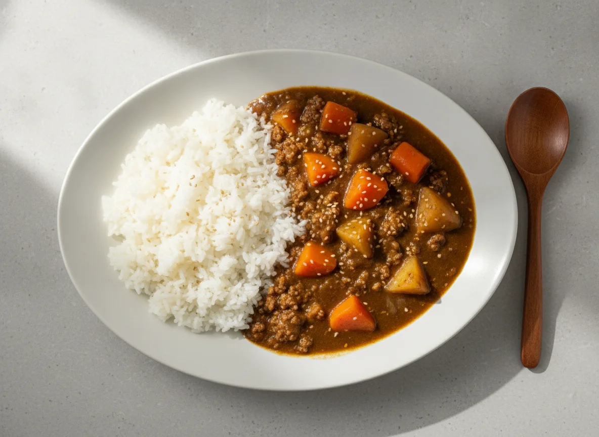 Japanese Beef Curry with White Rice photo