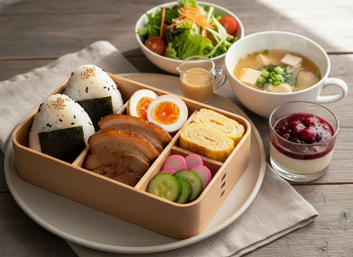 Japanese Bento Style Meal photo