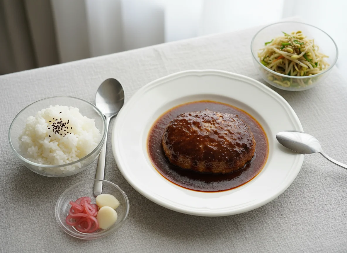 Japanese Hambagu Set Meal photo