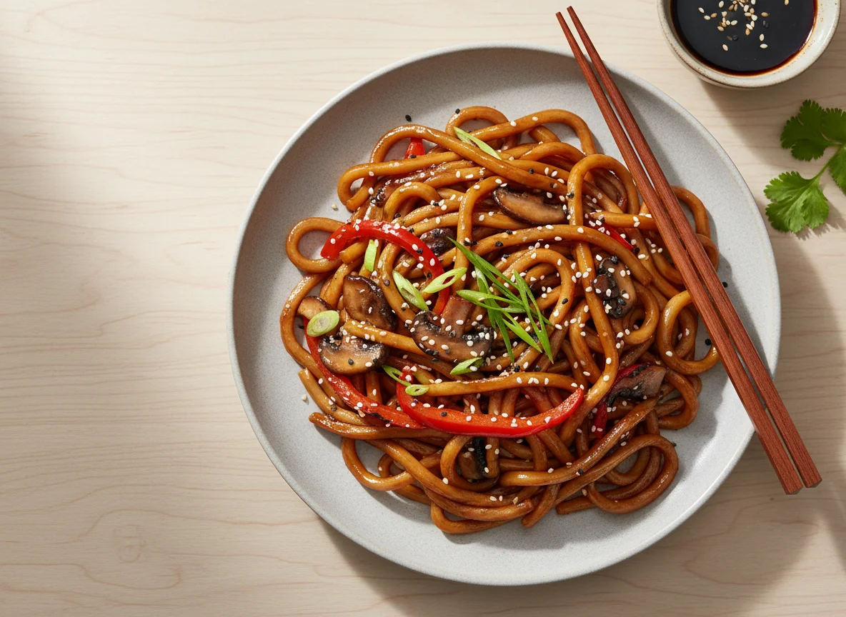 Japanese Teriyaki Style Noodles photo