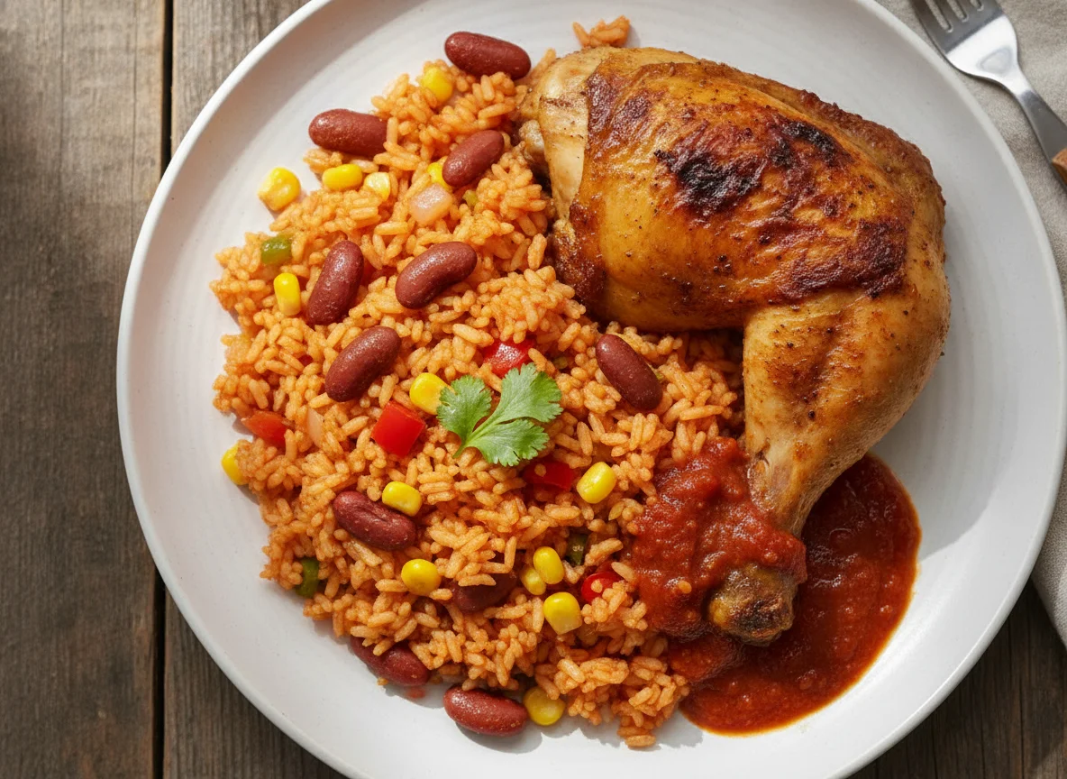 Jollof Rice with Chicken photo