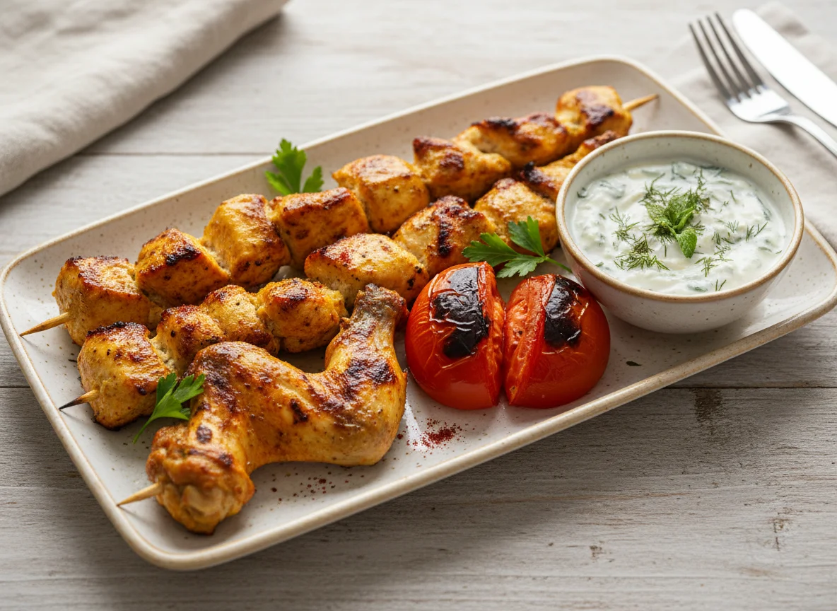 Joojeh Kebab with Grilled Tomato photo