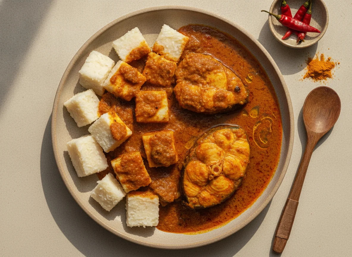 Kappa Meen Curry (Tapioca with Fish Curry) photo