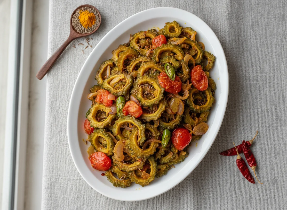Karela Sabzi (Bitter Gourd Stir-fry) photo