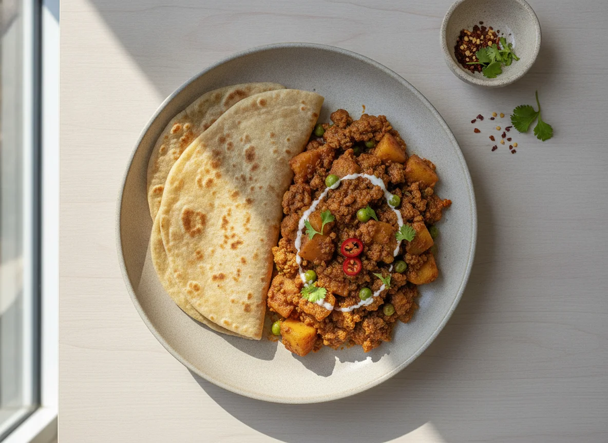 Keema Aloo with Chapati photo