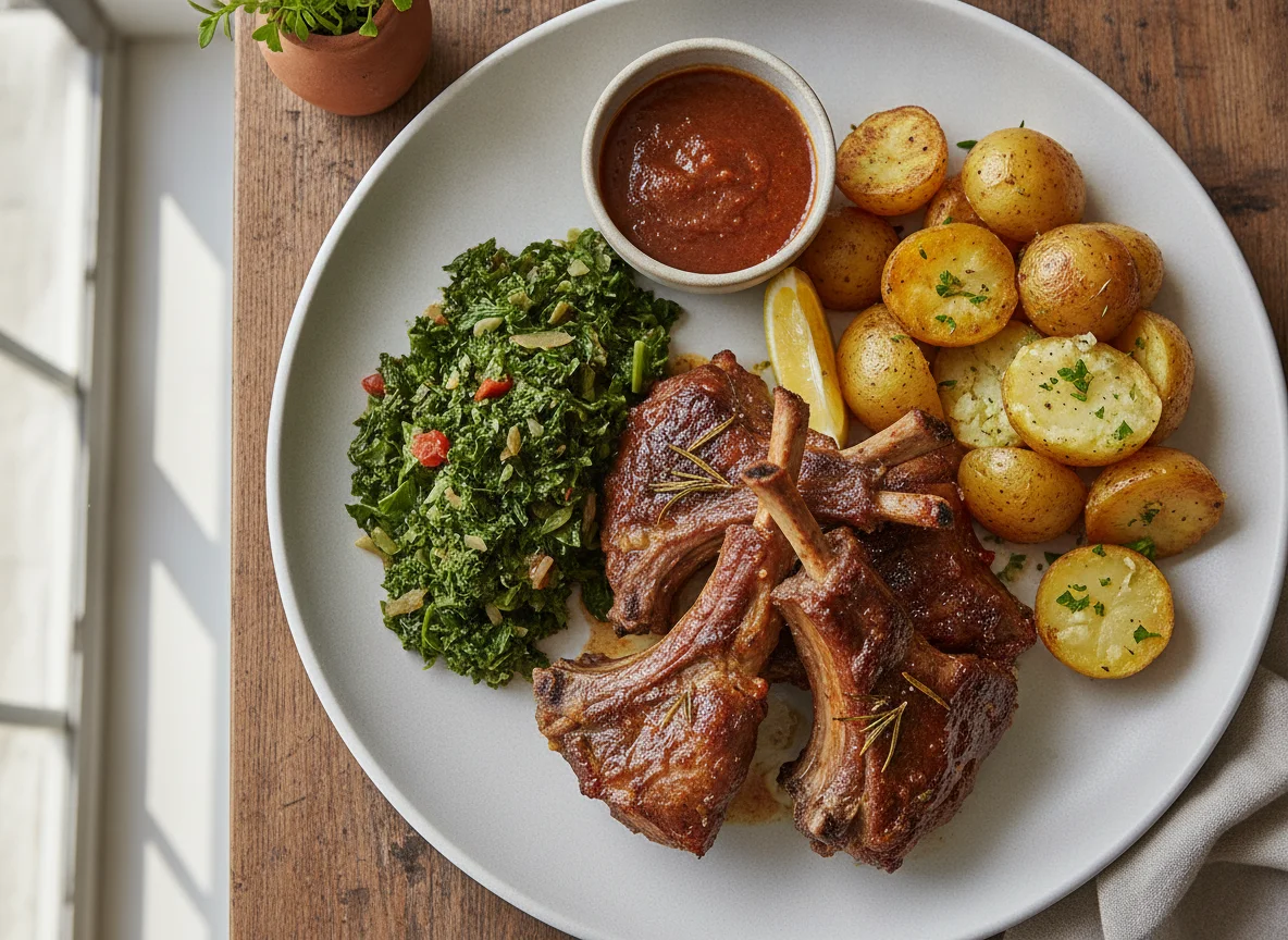 Kenyan Meat and Greens Platter photo