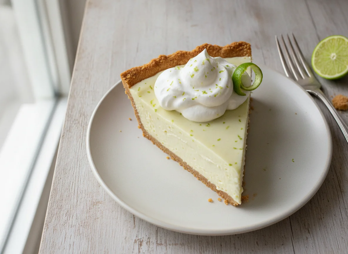 Key Lime Pie with Whipped Cream photo