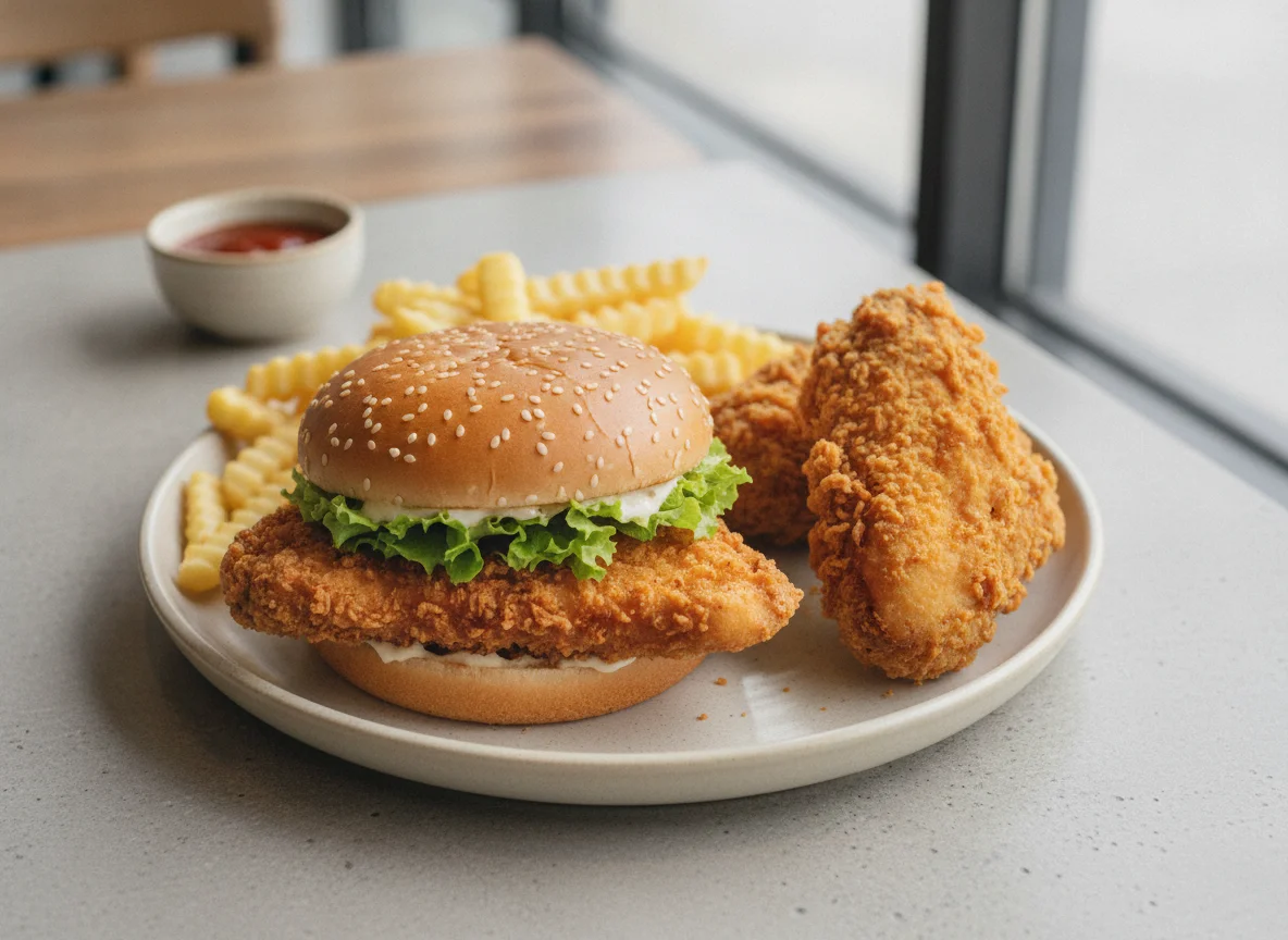 KFC Chicken Burger Meal photo