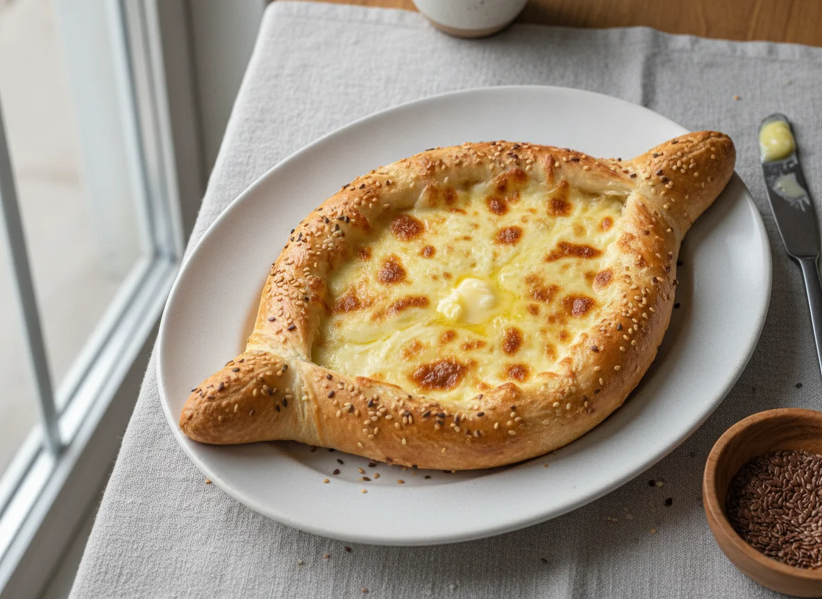 Khachapuri with cheese photo