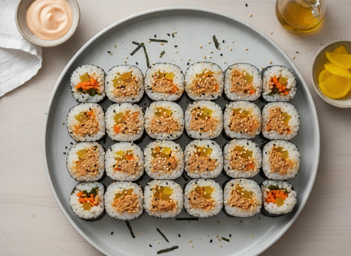 Kimbap with Spicy Tuna and Pickled Radish photo