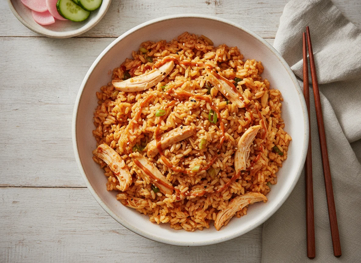 Kimchi Fried Rice with Chicken photo