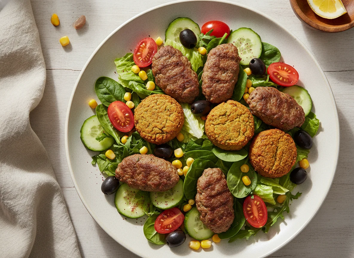 Kofte and Falafel Salad photo