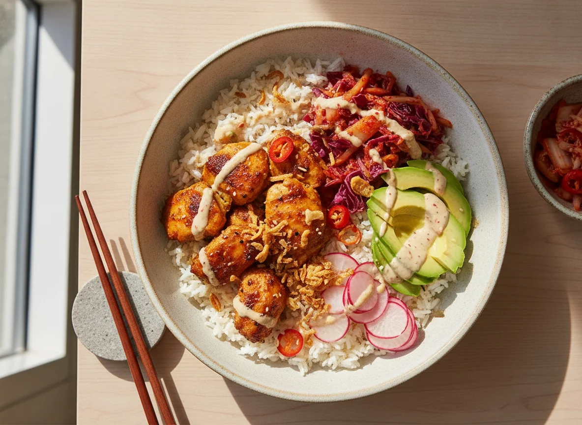 Korean Kimchi Chicken Powerbowl photo