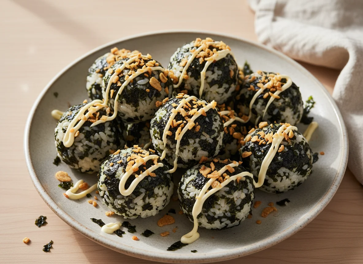 Korean Seaweed Rice Balls (Jumeokbap) photo