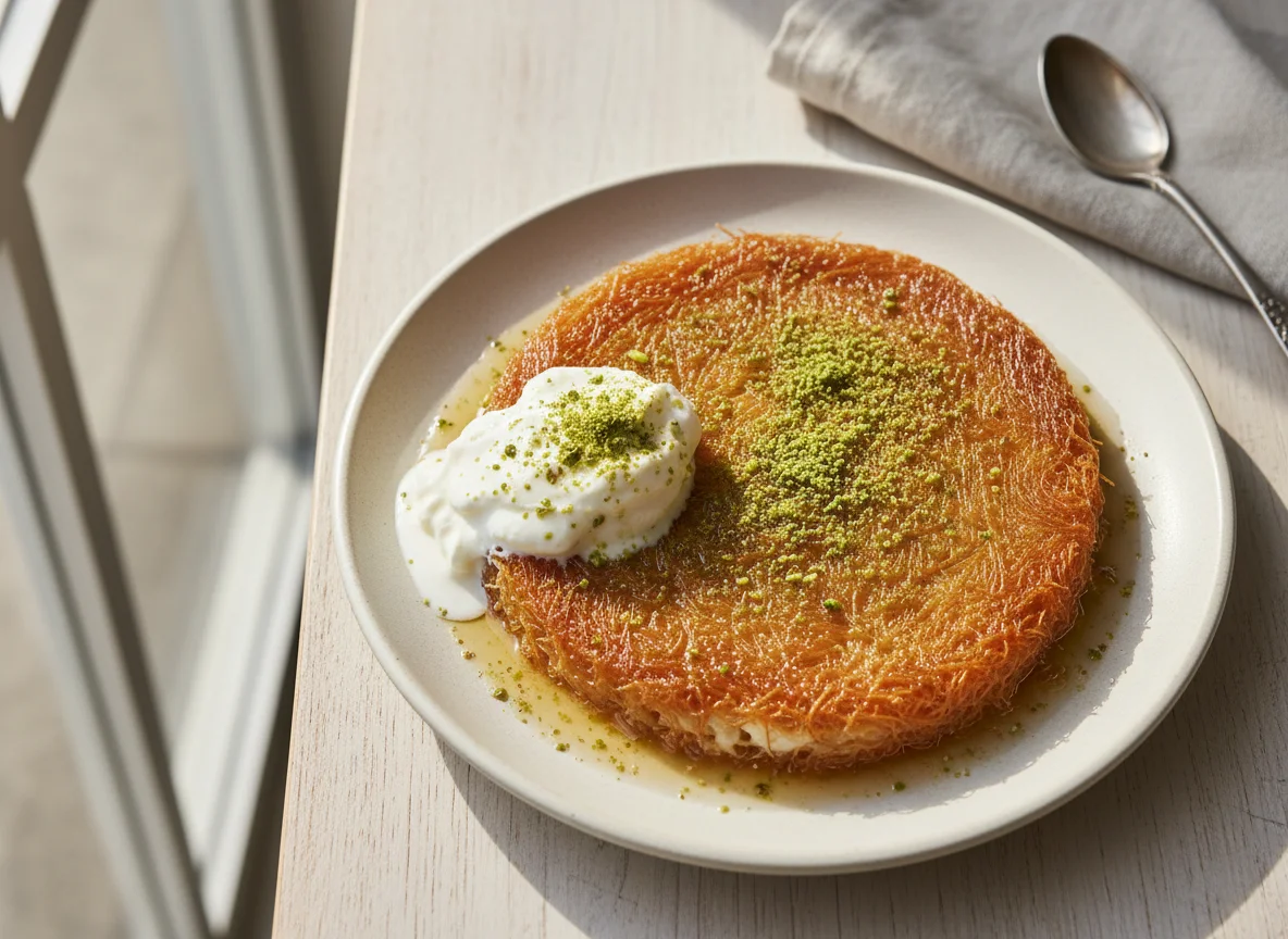 Künefe with Clotted Cream photo