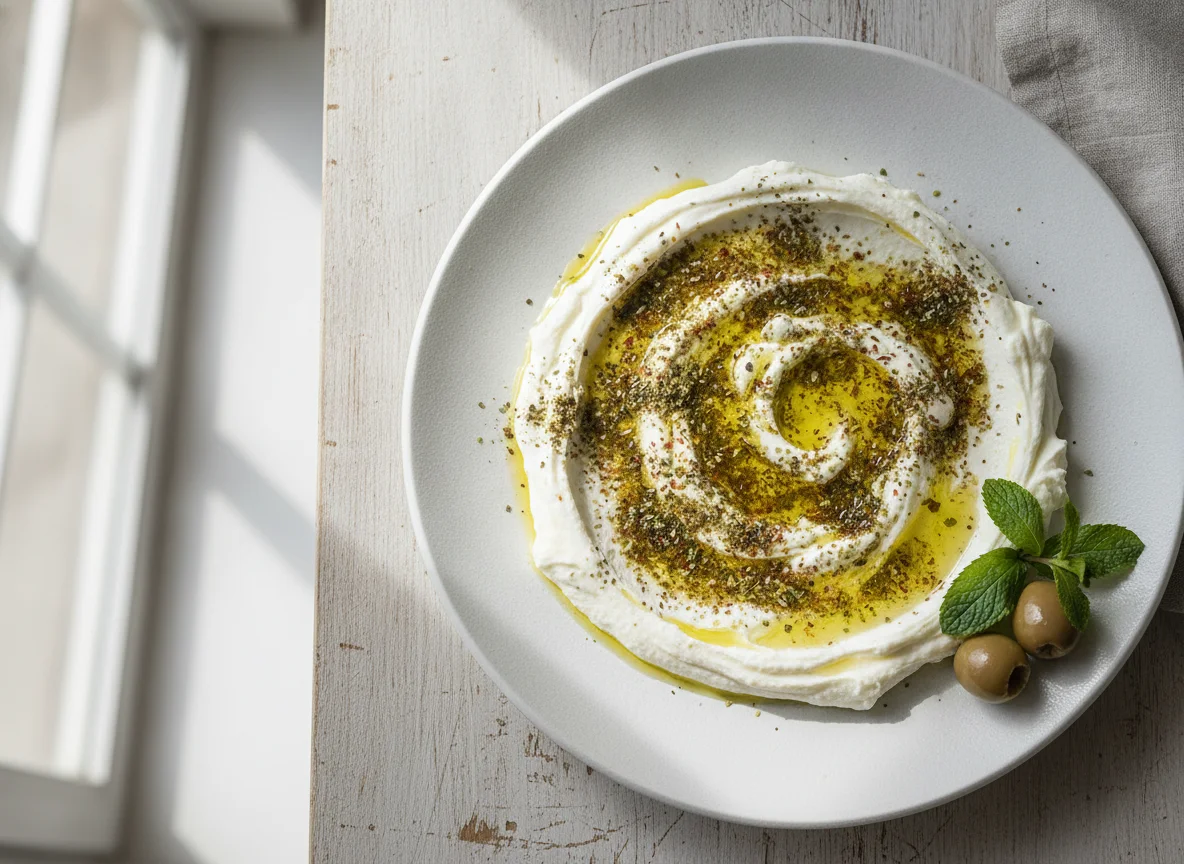 Labneh with Olive Oil and Zaatar photo