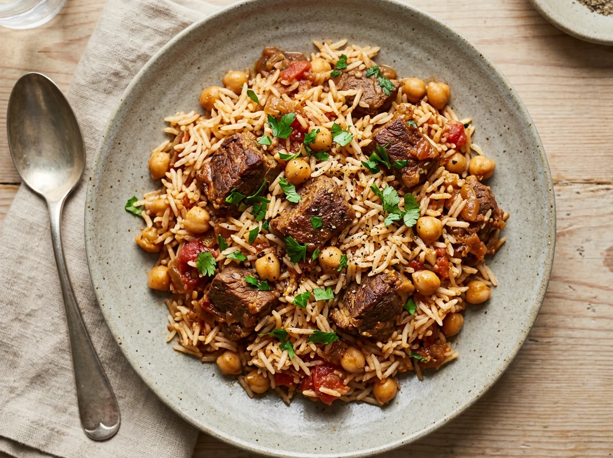 Lamb and Chickpea Rice Pilaf photo