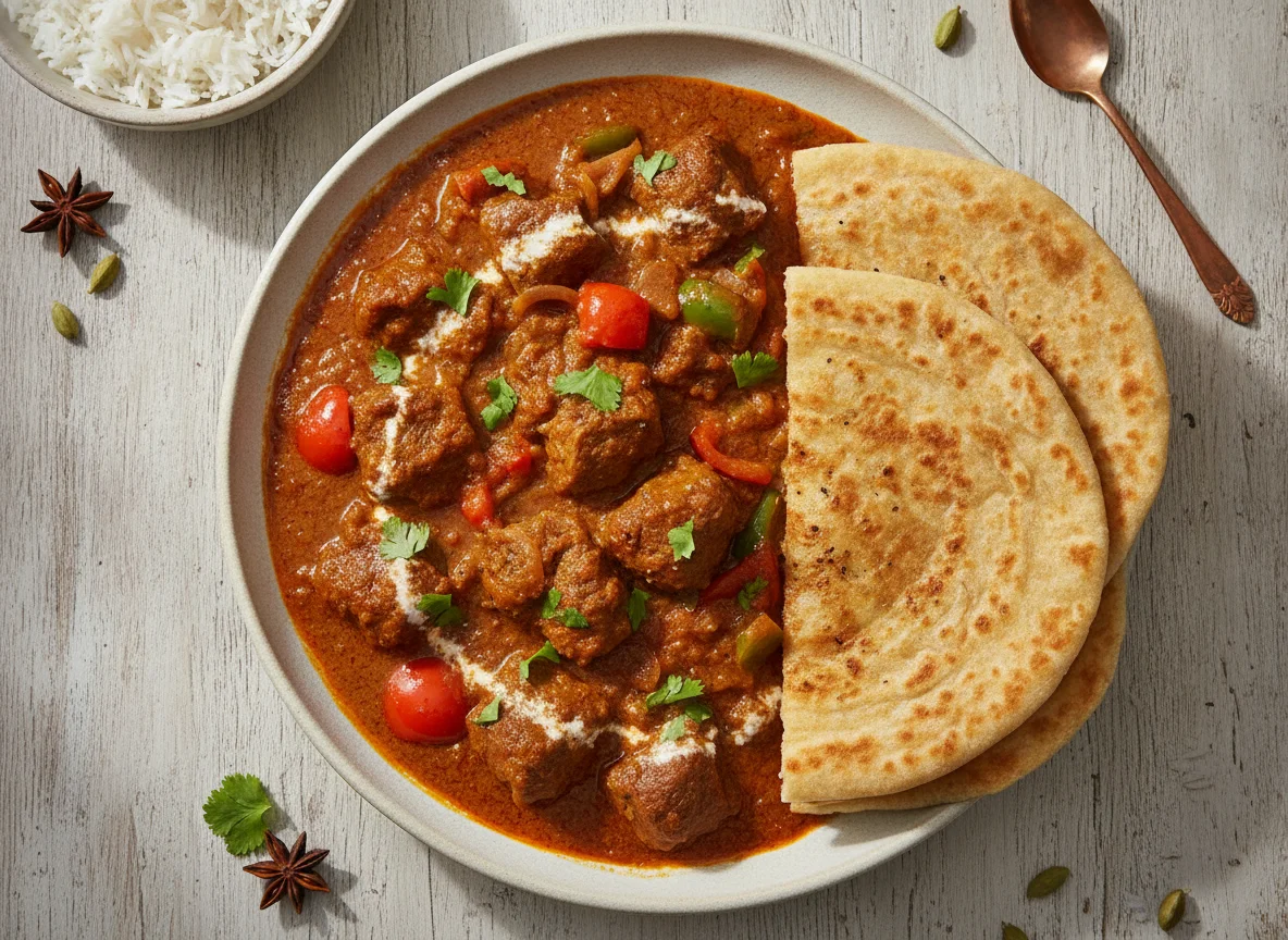 Lamb Curry with Paratha photo