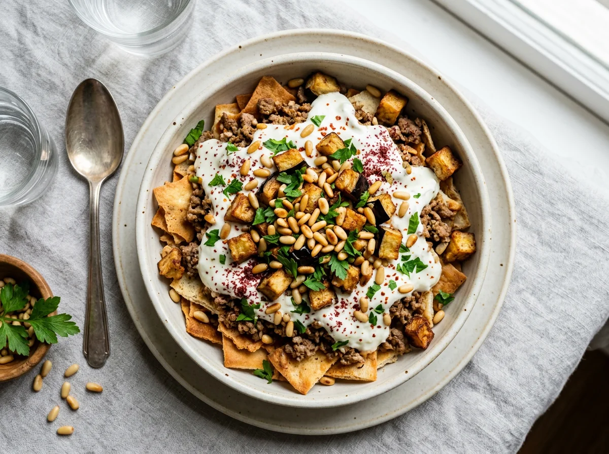 Lamb Fatteh with Eggplant photo