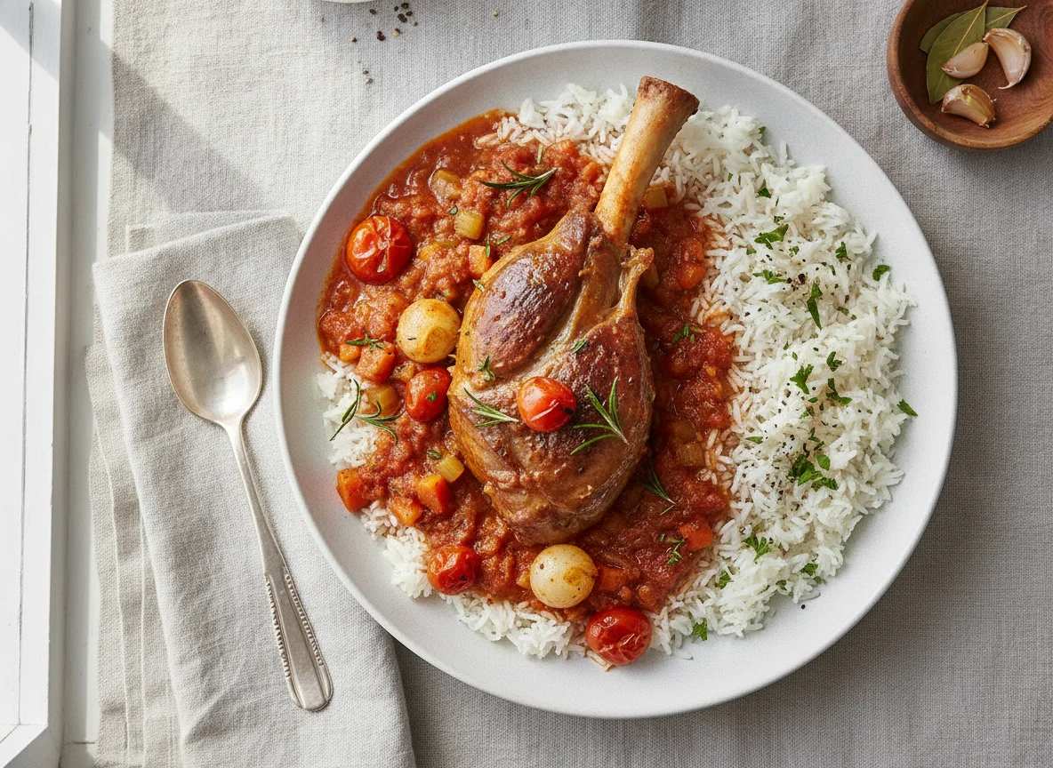 Lamb Shank Stew with Rice photo