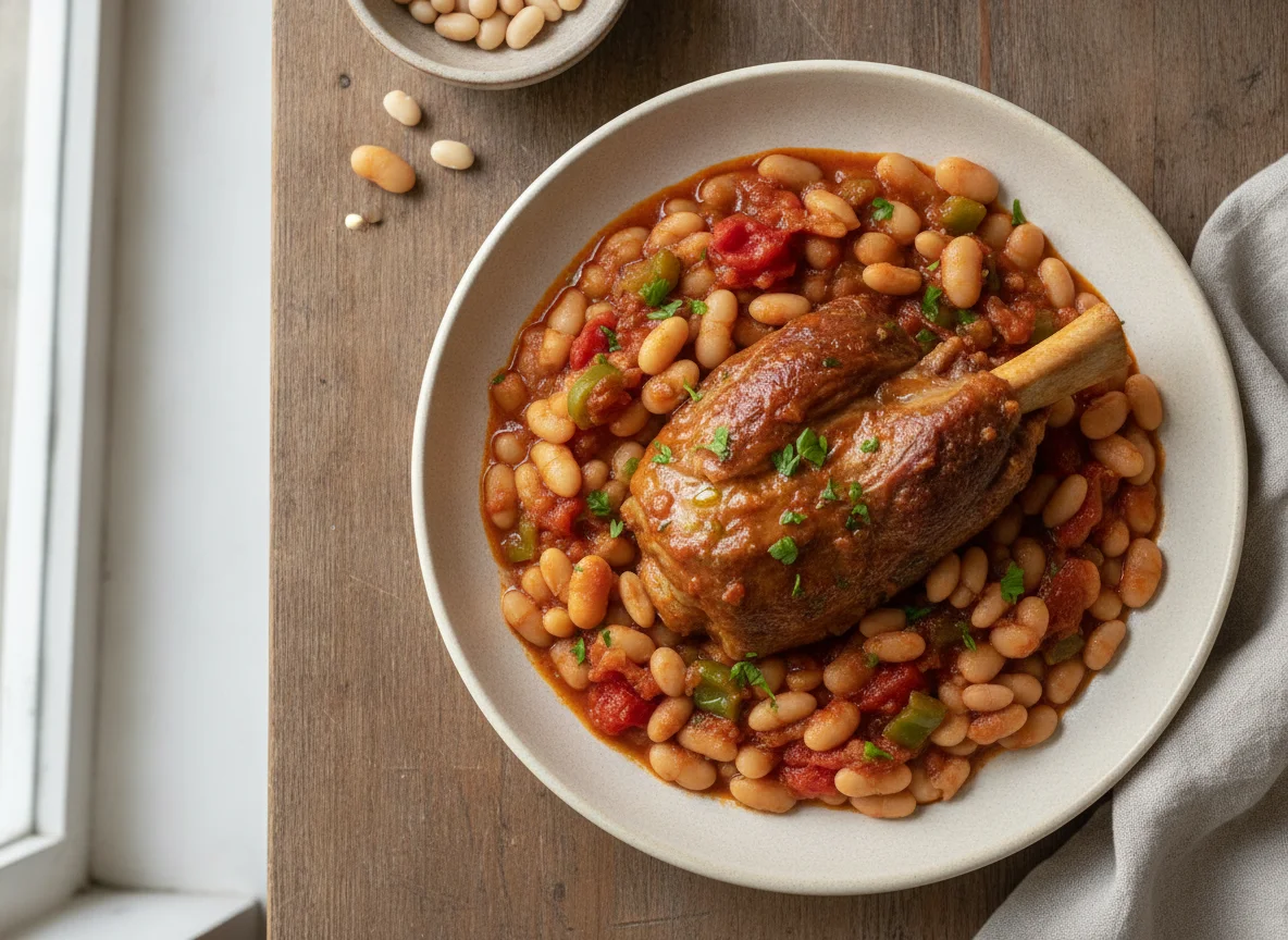 Lamb Shank with White Bean Stew photo