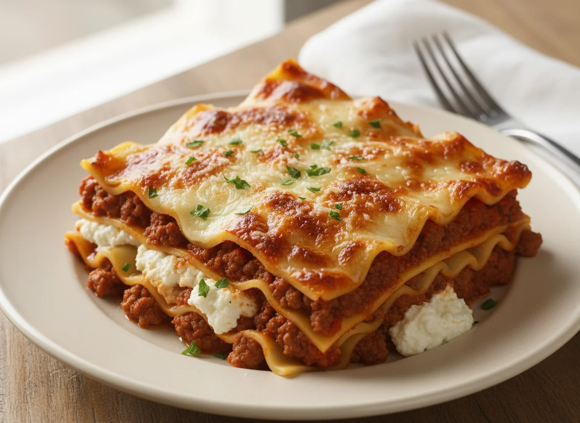Lasagna with Meat Sauce photo
